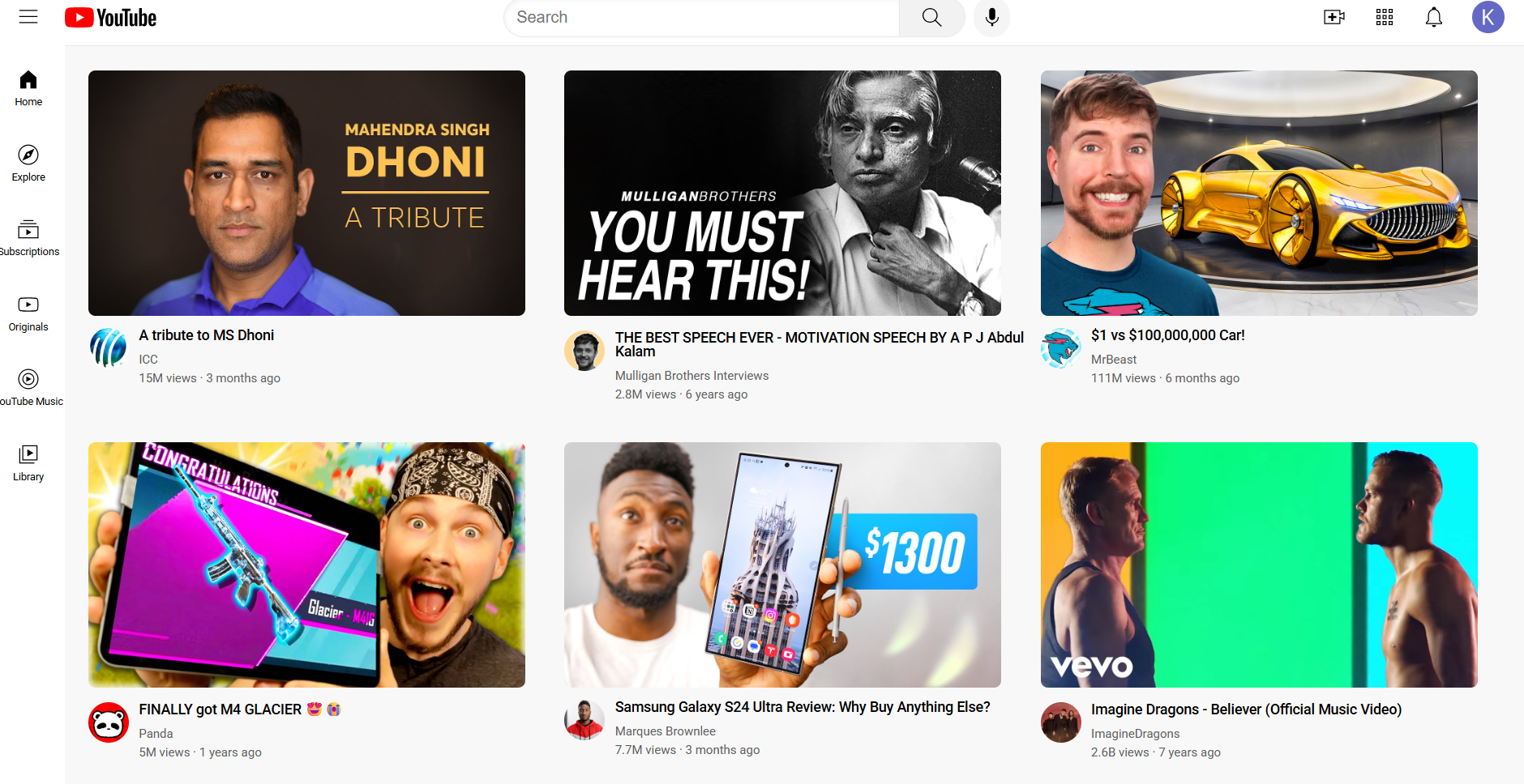 Youtube clone App project preview